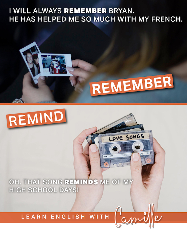 Remember vs remind - learn the difference