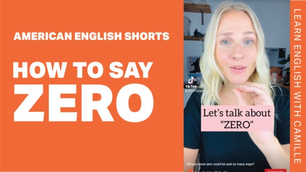 How to say zero in english